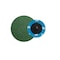 Continental Abrasives 3" 36 Grit Green Zirconia with Grinding Aid  Cloth Reinforced Quick Change Style Disc Q-ZG3036 - alternate 1